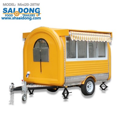 Stainless Steel Mobile Food Carts Trailer For Sale Food Truck Outdoor Food Kiosk